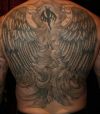 wing tattoo on full back